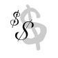 Dollar signs.