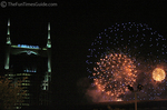 A view of the fireworks from downtown Nashville.