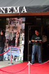 A Franklin Cinema worker during the Elizabethtown movie premiere.