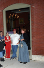 Tour guide giving a haunted walking tour of downtown Franklin, Tennessee.