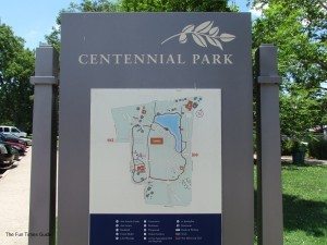 This Centennial Park Map helped us decide which things we wanted to do during our brief visit. photo by Jenn at TheFunTimesGuide.com