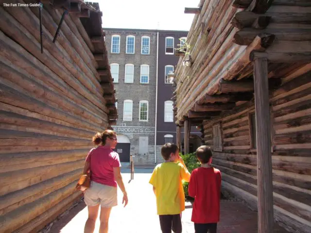 Taking a self-guided tour of Fort Nashborough. photo by Jenn at TheFunTimesGuide.com