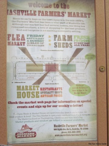 A map of the Nashville Farmers Market. 