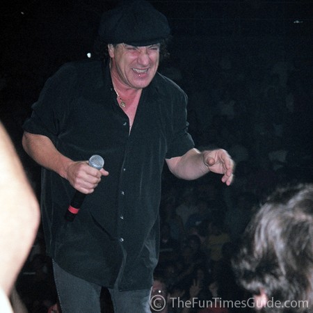 Lead singer, Brian Johnson, from the band AC DC.
