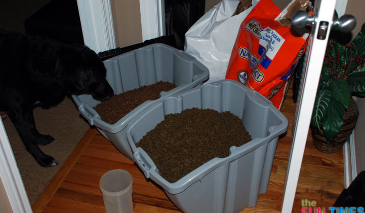 My dog food storage bins