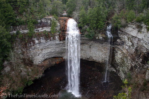 The first waterfall we came to at Fall Creek Falls.