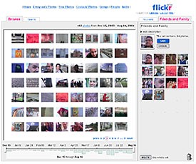 Flickr online photo organizer.