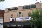 The Franklin Cinema marquee announcing the premiere of 'Elizabethtown' in Franklin, Cinema.