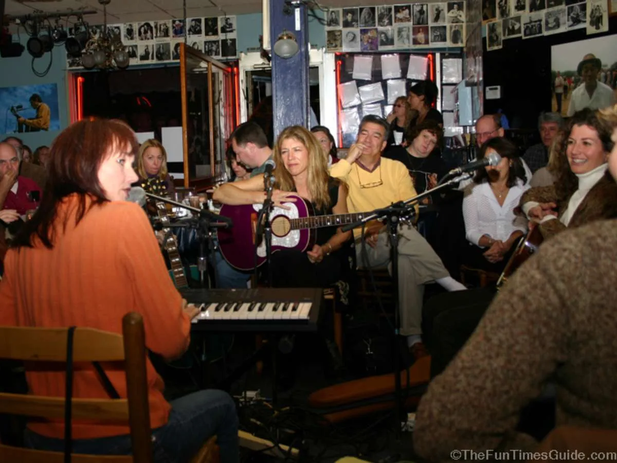 This is what it looks like sitting front and center at the Bluebird Cafe in Nashville with songwriters "in the round." 