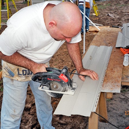 Helping with a Habitat for Humanity house in Nashville.