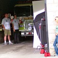 Shooting a Hamburger Helper commercial at the Franklin Fire Department in downtown Franklin, Tennessee.