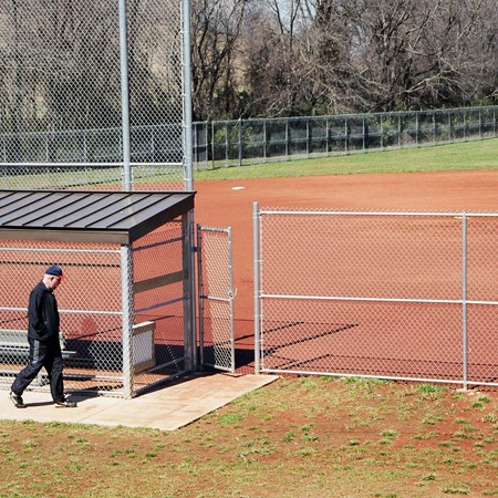 Jim first steps foot on the softball field after years in retirement.