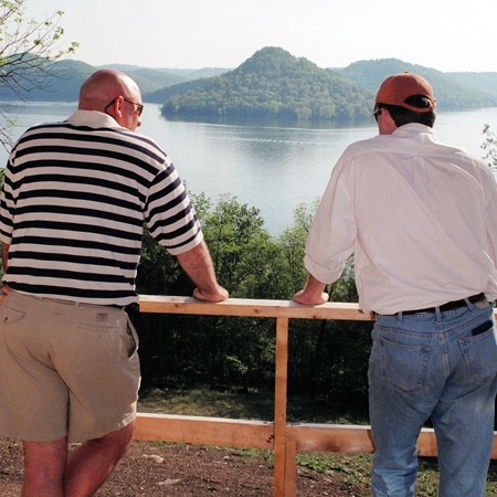 Jim and Mike admiring the view at Center Hill Lake.