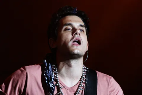 John Mayer singing from the heart on stage. 