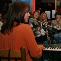Lari White on keyboard at the Bluebird Cafe in Nashville, Tennessee.