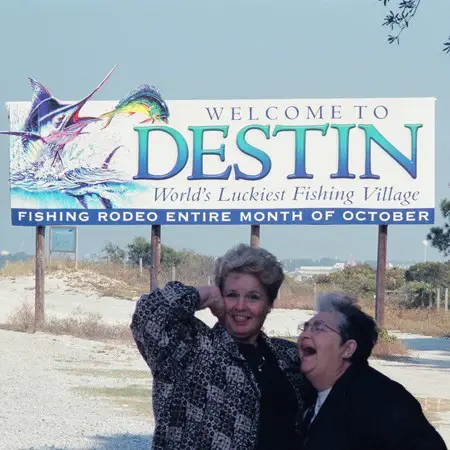 Kay and Jane striking a pose for the camera in Destin, Florida.