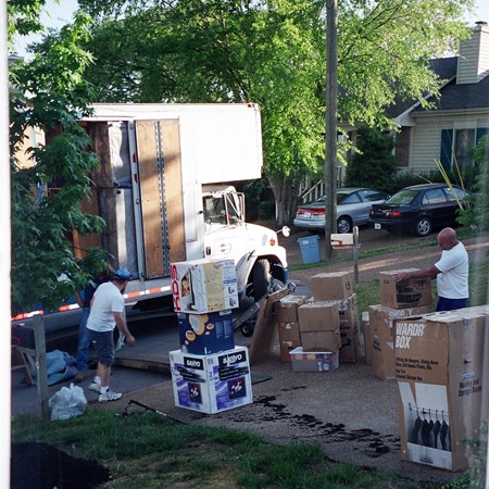 Moving into our rented house on Northpointe Blvd.