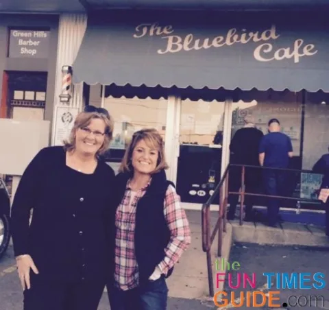 My friend Aimee and I outside of the Bluebird Cafe in Nashville TN