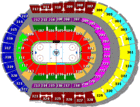 Nashville Predators hockey seating chart inside the Gaylord Entertainment Center.