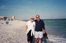 On Pensacola Beach for the first time - we fell in love with it in every way