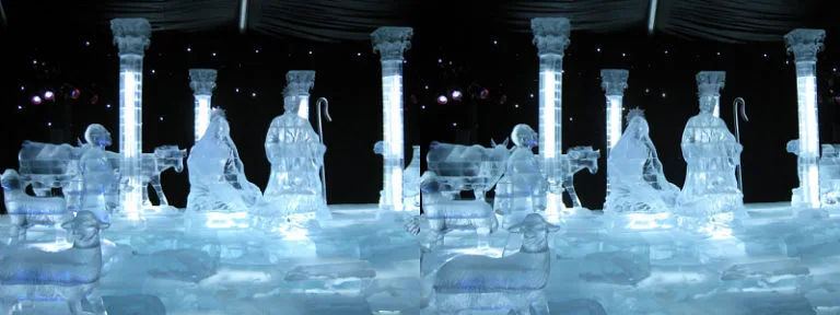 Opryland ice sculptures. 
