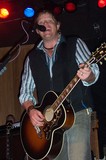 Pat Green singing and playing guitar at The Trap in Nashville, Tennnessee.