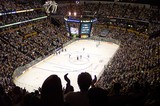 As you can see from this photo, Nashville Predators fans filled the Gaylord Entertainment Center for the season opener on October 5, 2005.