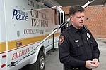 Sgt. David Prather and Franklin's Critical Incident Command Vehicle. PHOTO BY BRIAN MCCORD,TENNESSEAN