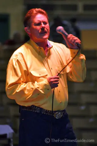 Sheriff Ricky Headley opened for George Jones at the Williamson County Fair in Franklin, Tennessee.