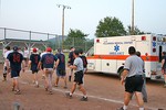 2004 final BCC softball game of the season when Bo tore his knee requiring a ride in the ambulance.