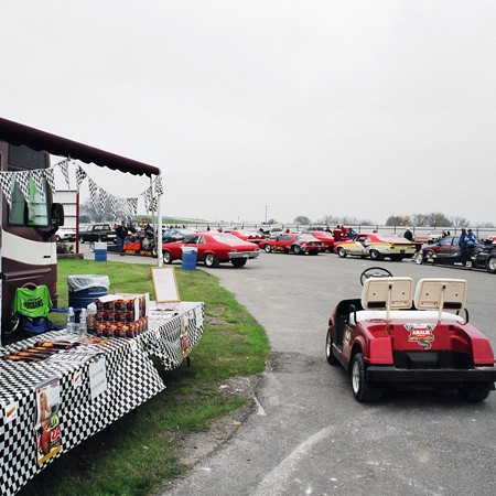 Our booth was situated right on the staging lane!