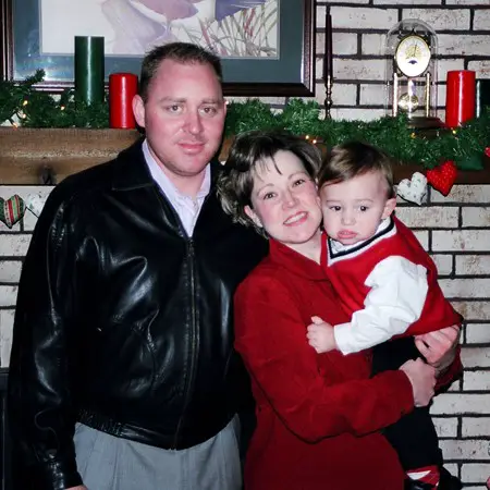 Steve, Lorrenna and Dylan - Christmas 2000.