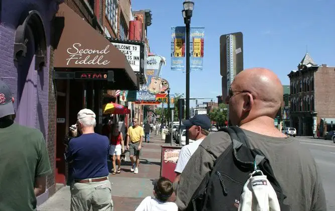 This is my family walking on Broadway in downtown Nashville Tennessee. There's always SO much to see and do there!