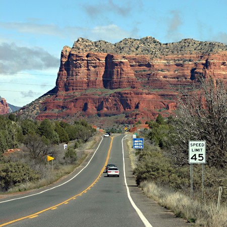 Highway 179 as we entered Sedona, Arizona.