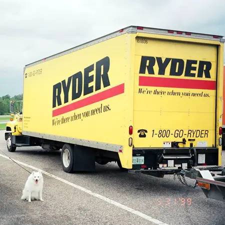 Big yellow Ryder truck. Photo Ã‚Â©2004 Jim & Lynnette's Fun Times Guide //thefuntimesguide.com